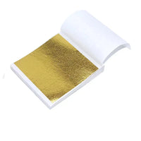 100 Sheets DIY Nail Gold Leaf Sheets Painting Gold Leaf Paper Art Craft Paper Birthday Party Wedding Cake Dessert Decorations Econic Blanks