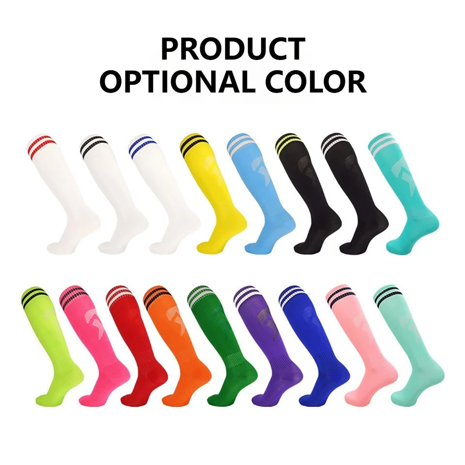 Loogdeel Football Socks Long Tube Knee Cotton Adults Children Legging Stockings Non-slip Soccer Baseball Running Sports Socks Quick Pick Grocers
