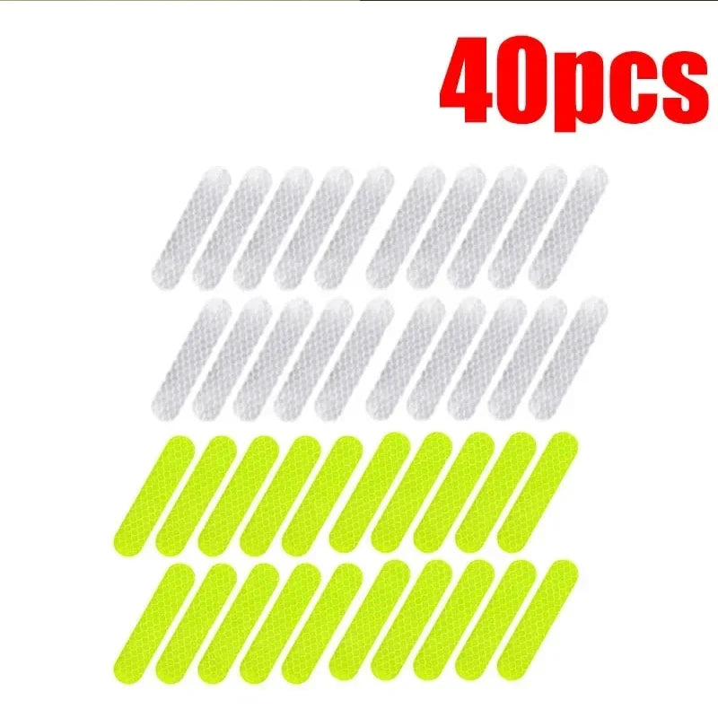 10-100Pcs Motorcycle Helmet Warning Reflective Stickers Night Safety Driving Decorative Strips Sticker Bicycle Moto Car Decals
