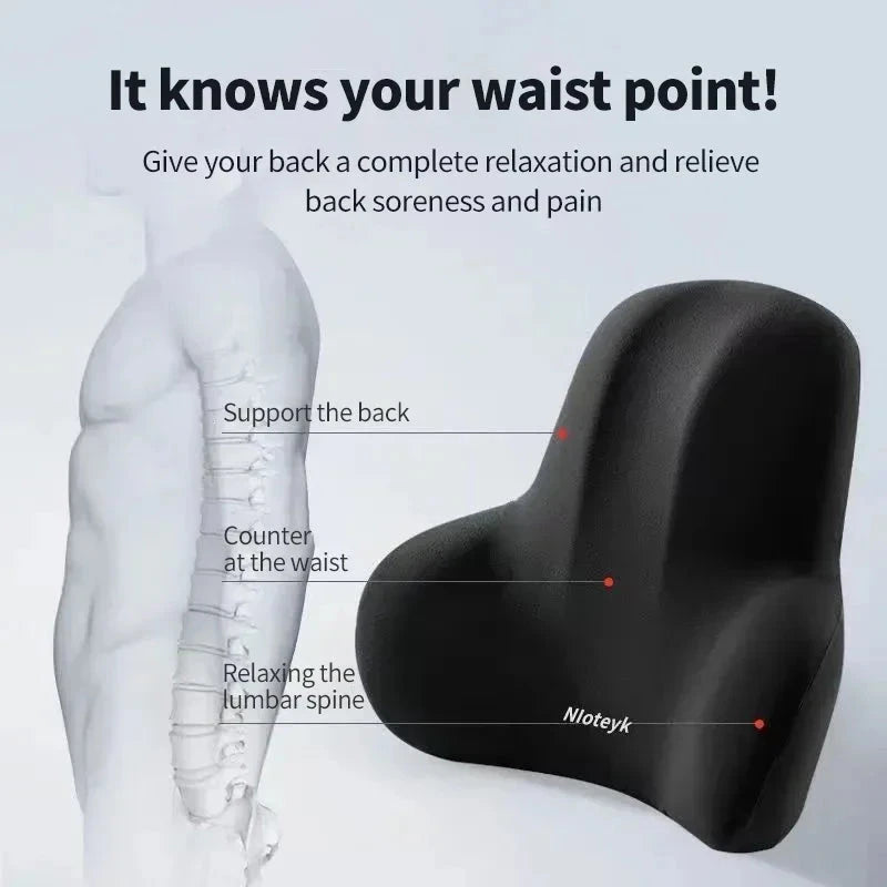 Memory Foam Car Neck Cushion Car Lumbar Support For Car Supplies Universal Neck Pillow Waist Cushion Car Seat Car Accessories Econic Blanks