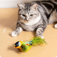 Indoor Interactive Birds Toy for Cat Chasing Teasing Toy Sounding Catnip Cat Teaser Toy Self-hilarity Wall Hanging Birds Cat Toy Econic Blanks