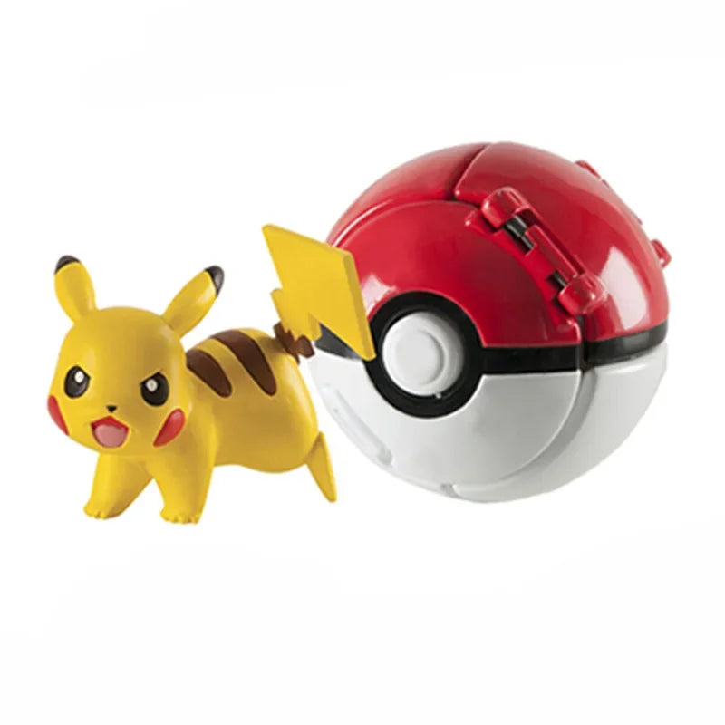 Pokemon Elf Ball Pokeball Anime Figure Cartoons Pikachu Charizard Piplup Kyogre Pocket Monster Pet Anime Action Model Toy Gifts Quick Pick Grocers