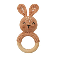 BPA Free Baby Wooden Teether Crochet Cartoon Baby Rattle Toys Wooden Ring Rodent Toys Mobile Gym Kids Newborn Educational Toys Purest Peak