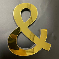 Gold English Letters Mirror 3D Wall Sticker Home Decoration Festival Party Wedding Decor Acrylic Mural Peel & Stick Wallpaper Quick Pick Grocers