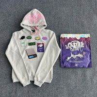 Sy Jacket and Trousers Sports Jogging Men Cotton Hoodie Young Fashion Hooded Tops Pants Women's Streetwear Coats Warm Tracksuit Econic Blanks