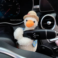 Kawaii Plush Puppy Clutch Decoration – Cute Dog Car Wiper & Turn Signal Switch Ornament with Bowknot | Auto Interior Accessories Econic Blanks