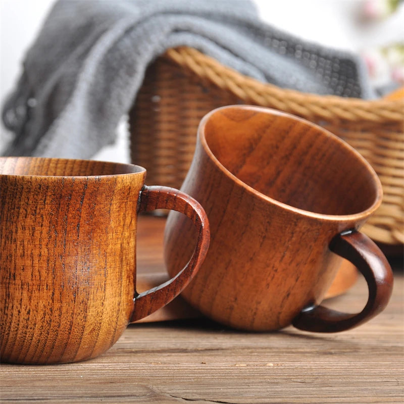 Wooden Big Belly Cups Handmade Natural Spruce Wood Cups Beer Tea Coffee Milk Water Cup Kitchen Bar Drinkware for Kitchen Quick Pick Grocers