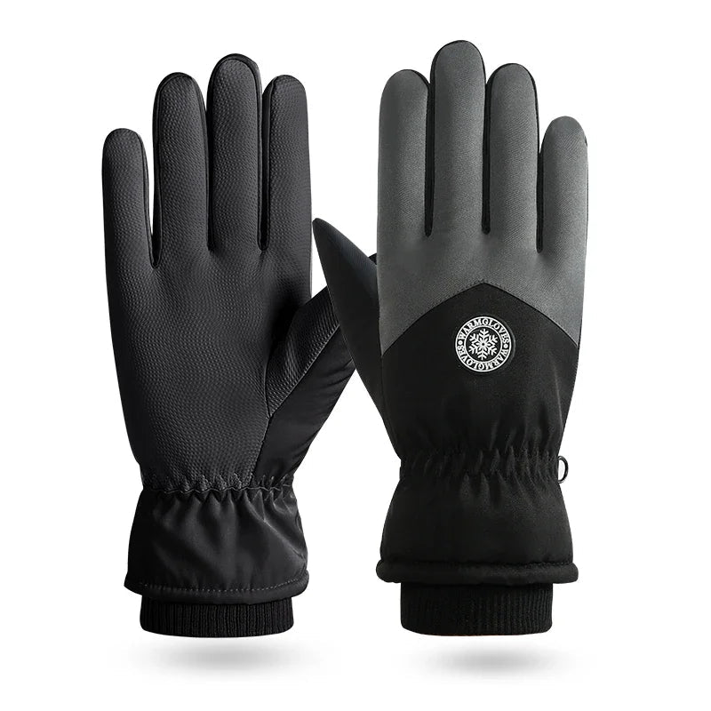 Winter Couple Ski Gloves Thickened Thermal Gloves Adjustable Close Non-slip Touch Screen Gloves Waterproof Cold-proof Quick Pick Grocers