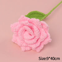 1pc Tulip Crochet Flowers Artificial Woven Flowers Handmade Tulipanes Wedding Gift for Guest Home Decoration Mother's Day Gift Quick Pick Grocers