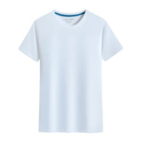 2026 Brand New 100% Cotton Mens T-shirt Pure Color Men T Shirts Round Collar Short-Sleeve Man T-shirt Top Tees For Male Clothes Quick Pick Grocers