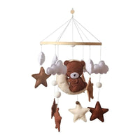Baby Rattle Toy Bed Bell Bracket Wooden Mobile 0-12 Months Newborn Crochet Bed Bell Hanging Toys Holder Bracket Infant Crib Gift Purest Peak