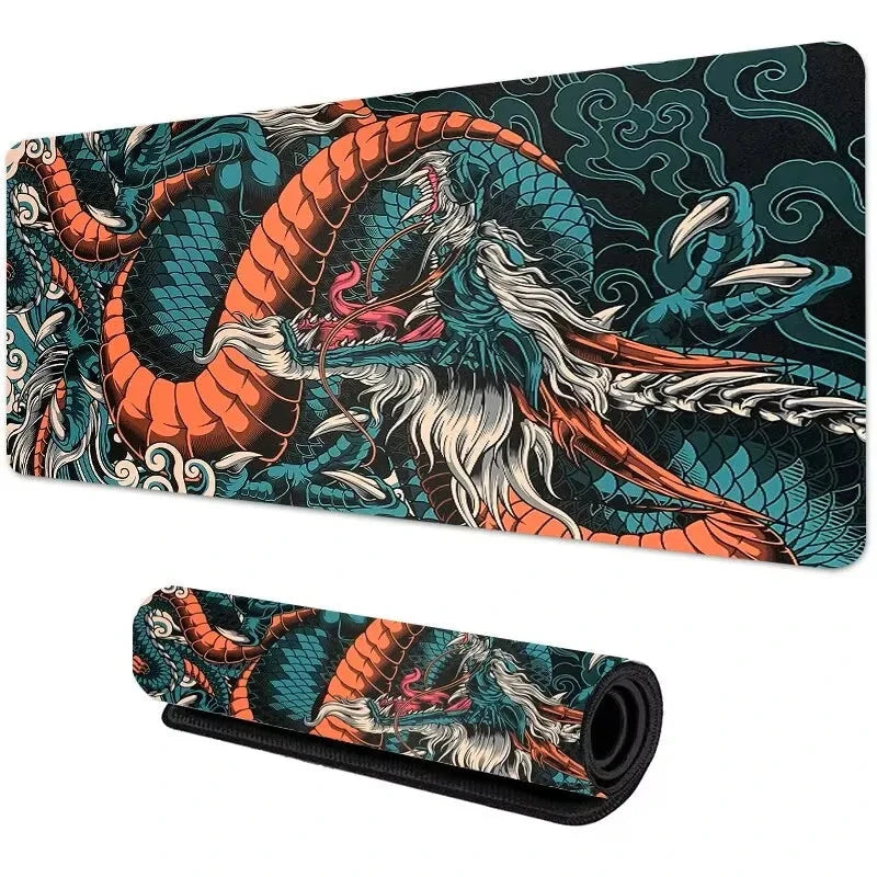 Japanese Dragon Large XXL Gaming Mousepad 900x400 700x300 Speed Desk Mat Anime Theme Keyboard Gamer Mouse Pad for Esports Econic Blanks