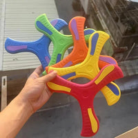 Children Outdoor Sport Flying Disc Soft EVA Touching Boomerang Return Dart Hand Throw Spinner Parent-Child Interactive Game Toys Econic Blanks