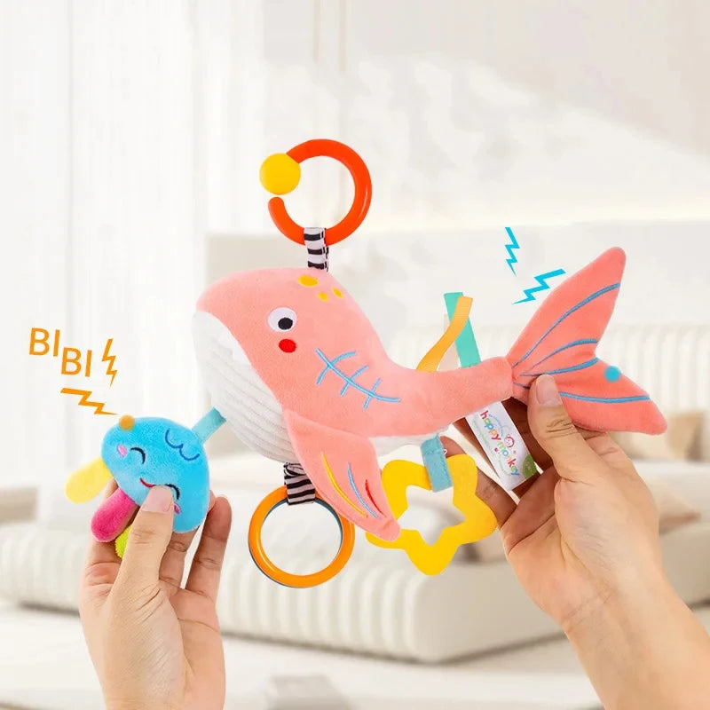 Soft Infant Crib Bed Stroller Mobile Hanging Rattle Baby Educational Toys Brain Developmental Hand Grip Cute Stuffed Animal Toys Purest Peak