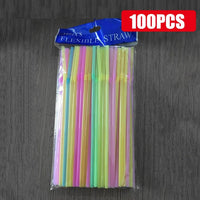50-1000Pcs Multicolor Drinking Straws rietjes Milk Tea Bar Party Wedding Kitchen Home Accessories Beverage Black Straw Wholesale Econic Blanks