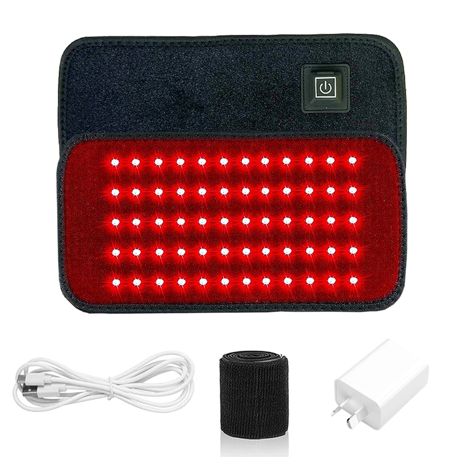 60 LEDs Red＆Infrared Light Therapy Belt 850nm 660nm Back  Burn Fat Wrap Slimming Machine Waist Heat Pad Full Body Quick Pick Grocers