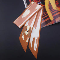 17 Colors Animal Print 2024 New Bag Skinny Silk Scarf For Women Luxury Brand Foulard Women Tie Fashion Head Scarves For Ladies Quick Pick Grocers