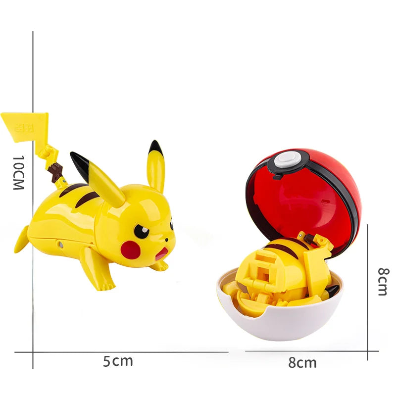 Pokemon Figures Toys Pocket Monsters Ball Model Pikachu Gengar Pokeball Dragonite Snorlax Pokeball Action Figures Toy Quick Pick Grocers