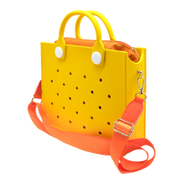 EVA Large Leather Shoulder Bag Handbag Tote Bag Storage for Women Casual Waterproof Beach Bag Hole Fit Charm Fashion Storage Bag Quick Pick Grocers