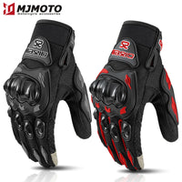 Summer Breathable Full Finger Motorcycle Gloves Non-slip Wear-resistant Motocross Racing Gloves Touch Screen Moto Biker Gloves Quick Pick Grocers
