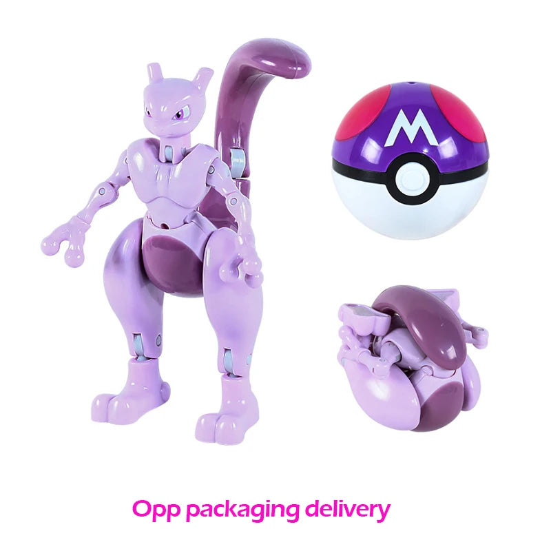 Figure Pokemon Pokeball transform Pikachu Charizard Venusaur Blastoise Mewtwo Gyarados Solgaleo Lunala Eevee poke ball toy gift Quick Pick Grocers