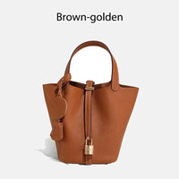 MENDY Women Bags Handbags Bucket Bag Real Leathe Fashion Tote Bag Genuine Leather Luxury Desginer Big Size Large Lady Hand Bags Quick Pick Grocers