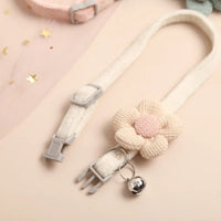 1Pc Cat Collar with Cute Flower  Adjustable Buckle Cat Collar Bell Collar Cat  Small Pet Supplies  Kitten Collar  Small Dog Acce Econic Blanks