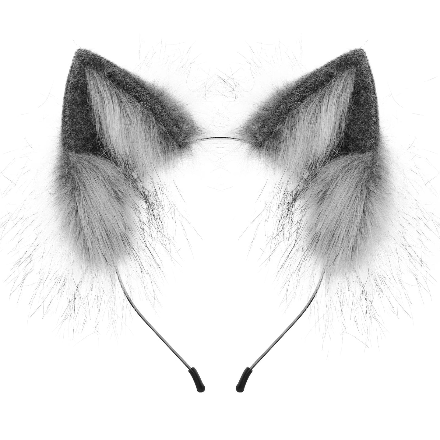 Handmade Faux Fur Animal Ears Headband Furry Cat Fox Ear Hairhoop Headwear Costume Accessory for Cosplay Masquerade Quick Pick Grocers