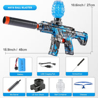 M416 Electric Ball Blaster Toy Gun - High-Speed, Metallic Finish, Rechargeable - Halloween Thanksgiving Gift(Bullets Excluded) Econic Blanks