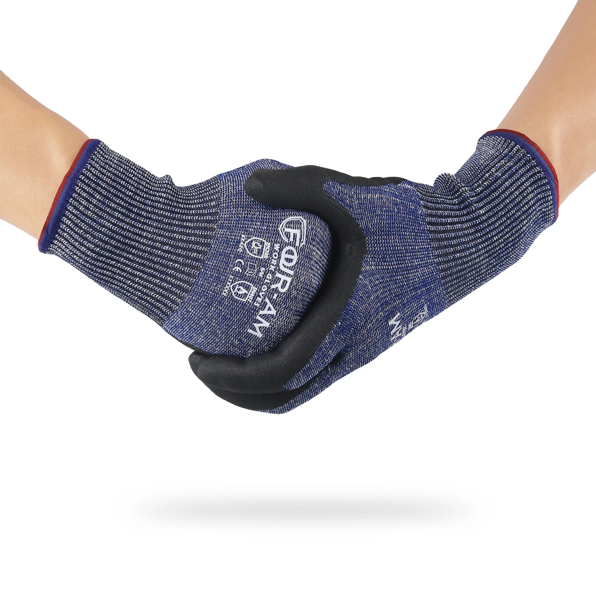 Level 5 Cut-Resistant Gloves, Firm Non-Slip Grip, Heavy Duty Work, Durable & Breathable Nitrile Foam Coated, Touchscreen Quick Pick Grocers
