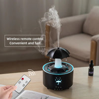 Rotating Umbrella Water Drop Air Humidifier with Colourful Night Lights Mute Spary Home Essential Oil Aroma Diffuser Humidifier Quick Pick Grocers