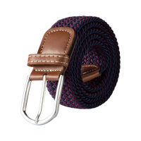 107/120/130CM Fashion Female Elastic Casual Stretch Woven Belt Unisex Canvas Elastic Belts for Women Jeans Pin Buckle Men Belt Quick Pick Grocers