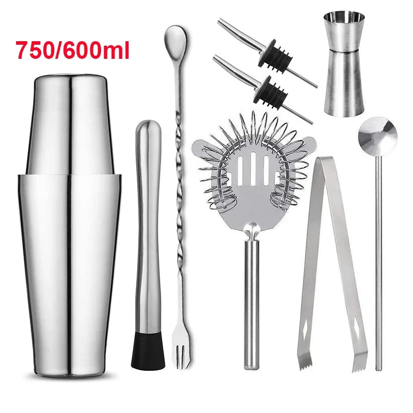 UPORS Boston Shaker Professional Stainless Steel Bartender Wine Cup Cocktail Mixer Martini Cocktail Shaker Bar Set Quick Pick Grocers