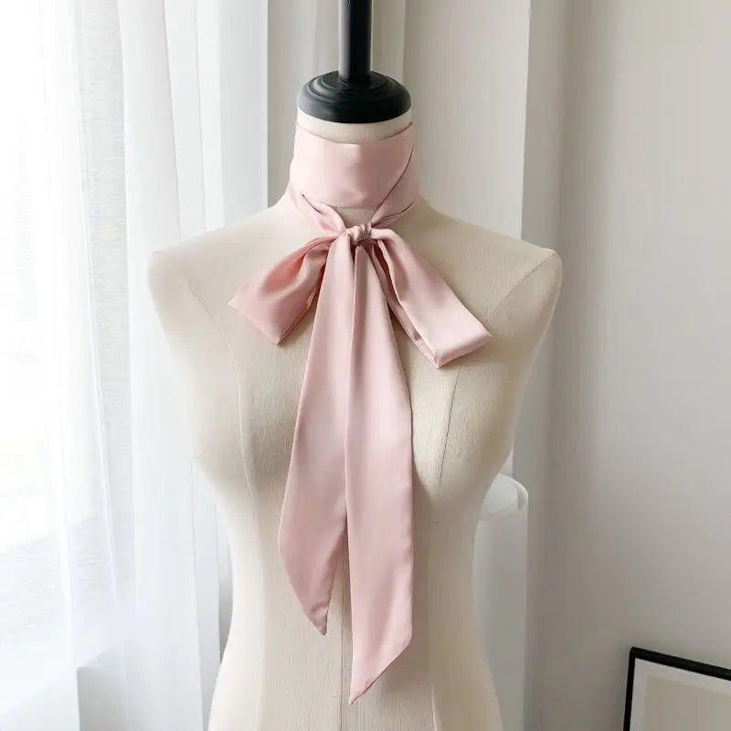 5x200cm Satin Silk Narrow Scarf Neckerchief Solid Neck Scarves Long Silk Thin Scarf Head Neck Hair Band Bag Ribbon Headbands DIY Quick Pick Grocers