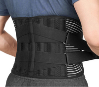 AOLIKES Lower Back Brace with 6 Stays Anti-skid Orthopedic lumbar Support Breathable Waist Support Belt for Gym Pain Relief Econic Blanks