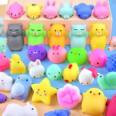 20Pcs Mini Cute Cartoon Animal Stress Relief Toys For Boys Girls Birthday Party Favor Piñata Filler Carnival Kids Party Supplies Quick Pick Grocers