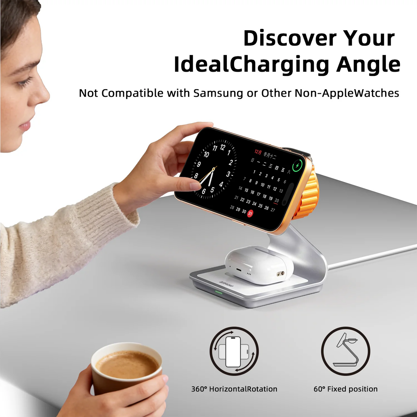 Bonola Magnetic 3 in 1 Wireless Charger for iPhone 17/16/15/13/14/12 30W Wireless Charging Station for Apple Watch/AirPods Pro Quick Pick Grocers