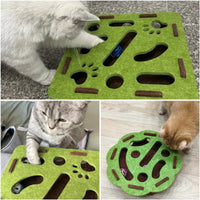 Pet Cat Puzzle Maze Holes Toys Felt Box With Bell Ball Kitten Playing Toys Interactive Funny Combination Set Cat Supplies Econic Blanks