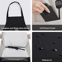 Stylish 1pc Kitchen Apron Unisex Adjustable Cooking Apron Solid Color Household Apron with Pocket for Adults Kitchen Supplies Econic Blanks