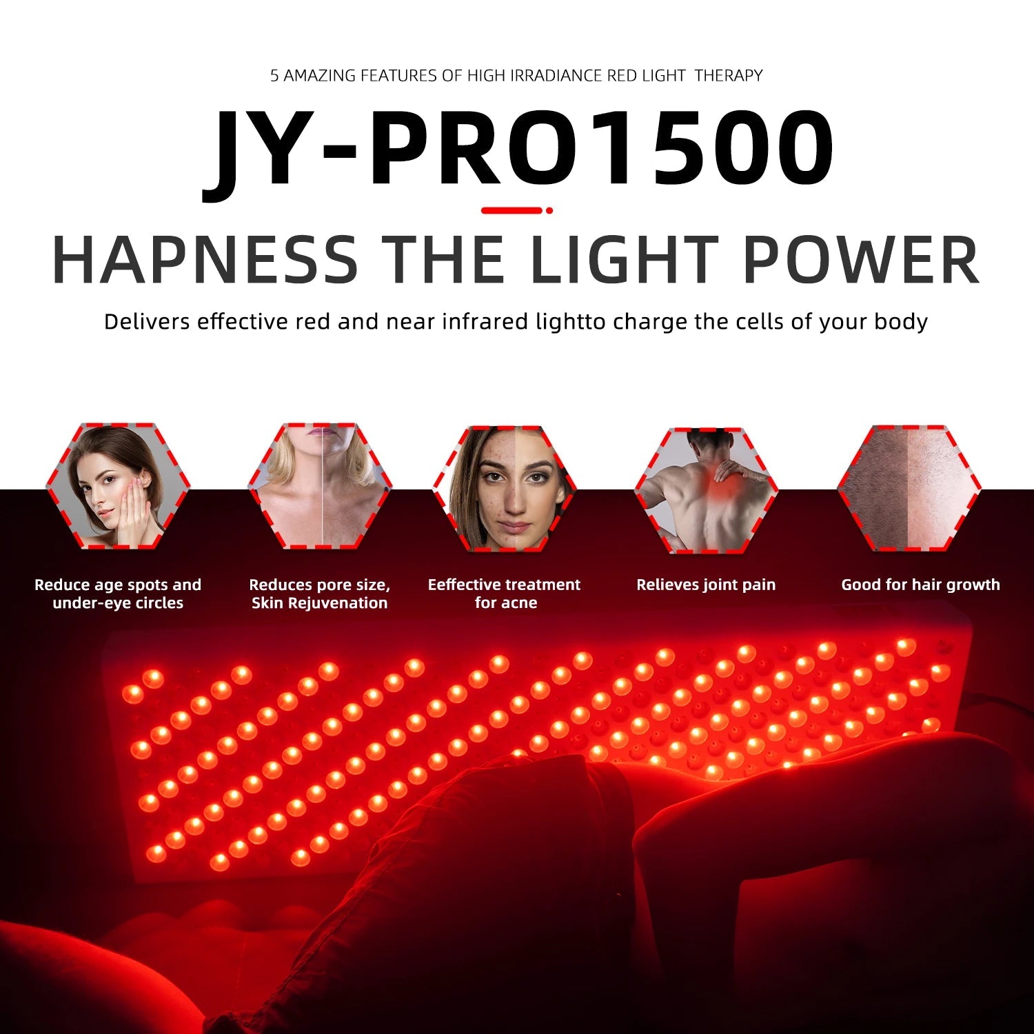 Dual Chip Red Light Therapy Panel Lamp 630nm 660nm Near Infrared Therapy Light 810nm 850nm LED Beauty Devices for Face and Body Quick Pick Grocers