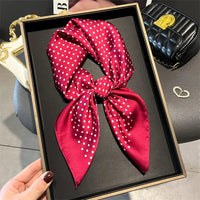 Bohemian Style Print Luxury Brand Silk Square Scarf Women Satin Shawls Neckerchief Wrap Scarves Bandana Hair Hjiab Floral Quick Pick Grocers