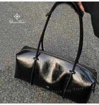 Y2K Women's Bag Large Capacity Boston Pillow Handbag Spicy Girl Fashion Motorcycle Shoulder Bags Vintage Large Capacity Tote Bag Quick Pick Grocers