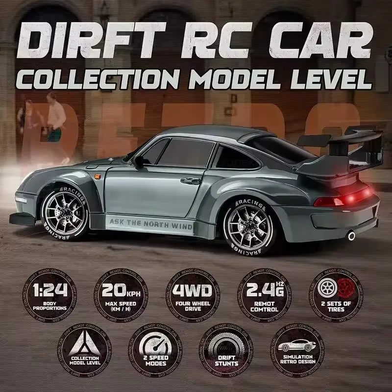 4WD RC Car Remote Control Cars 2.4G Radio High Speed Drift Racing Monster 4x4 Truck RTR Vehicle Toy Gift for Kids Children Econic Blanks