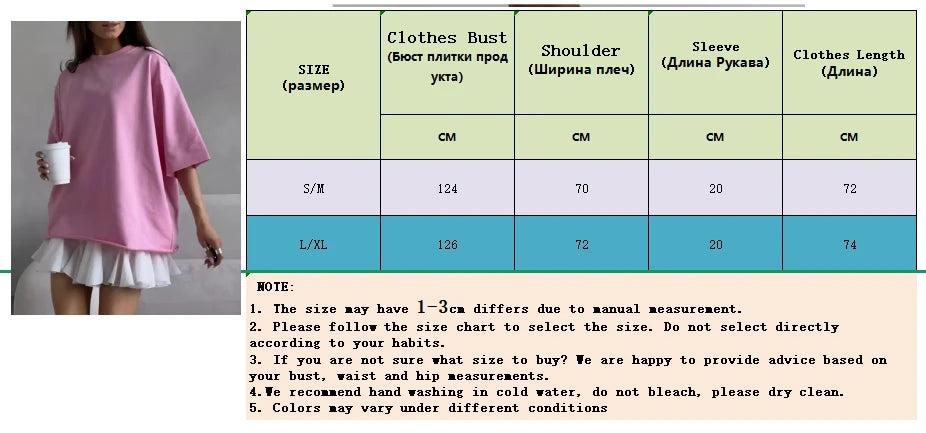 Hirsionsan Summer Casual Oversized T-shirts Women 100% Cotton Pink Loose Tees 2025 New Cusual Solid O Neck Female Aesthetic Tops Quick Pick Grocers