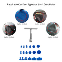 Car Dent Repair Puller, Car Repair Tools Kit With 18pcs Plastic Glue Tabs plastiT-Handle Dent Remover Universal For Car Accessor Quick Pick Grocers