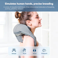 Foreverlily 26W Neck And Shoulder Massager Wireless Shoulder And Back Kneading Massage Shawl Trapezius Neck Cervical masajeador Purest Peak