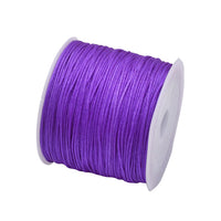 50Yds 0.8mm Crafts Nylon Cord For Jewelry Making Beading Braided Nylon Satin String for Bracelets Rattail Trim Chinese Knot Econic Blanks