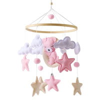 Baby Rattle Toy Bed Bell Bracket Wooden Mobile 0-12 Months Newborn Crochet Bed Bell Hanging Toys Holder Bracket Infant Crib Gift Purest Peak