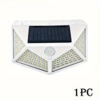1PC Solar Light Outdoor 100 LED Wall Lamp PIR Motion Sensor Lamp Waterproof Stairs Lights for Courtyard Garden Street Decoration Quick Pick Grocers