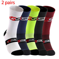 2pairs 2023 New Cycling Socks Bike Nurse Compression Road Bike Running Mtb Knee-high White Sports Funny Brand Black Quick Pick Grocers
